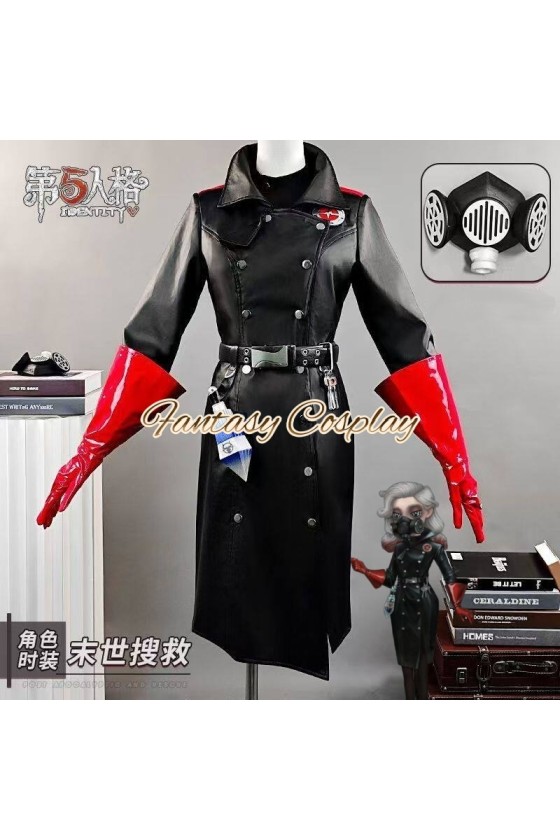 Identity V Psychologist Ada Mesmer Doomsday Rescuer Black Pleather Cosplay Costume